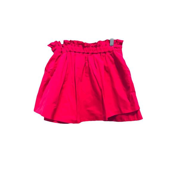Suno Women’s Size 2 Mini Skirt Paper bag Poplin Layered Fushia Pink Doll Party - Picture 2 of 7